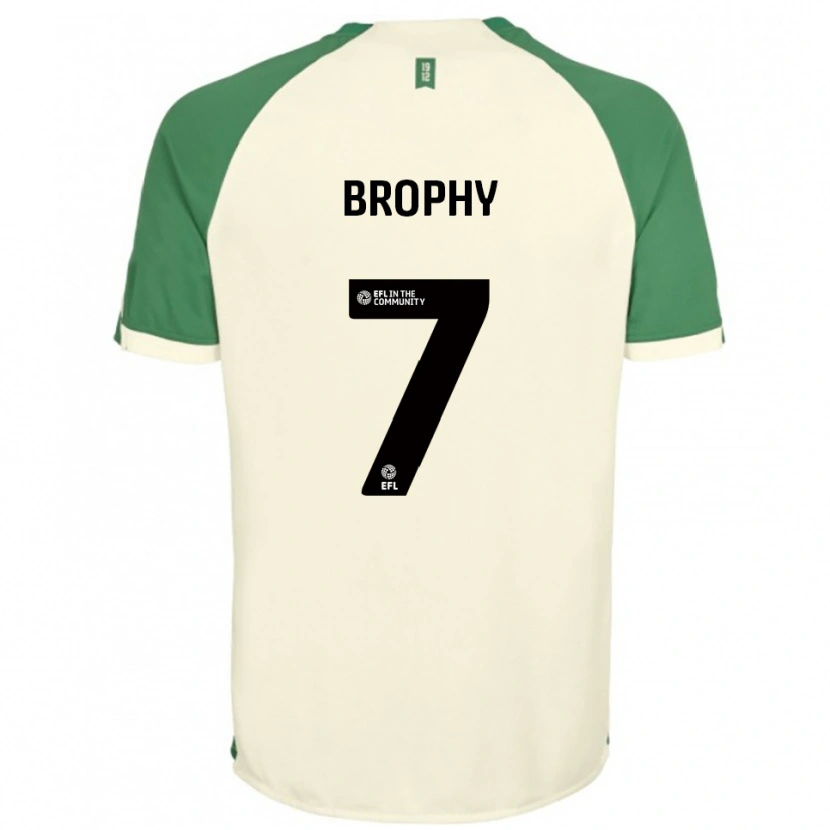Danxen Homme Maillot James Brophy #7 Blanc Cassé Vert Tenues Extérieur 2025/26 T-Shirt