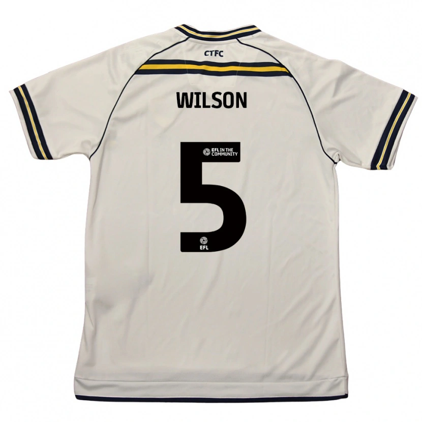 Danxen Homme Maillot James Wilson #5 Blanc Marine Tenues Extérieur 2025/26 T-Shirt