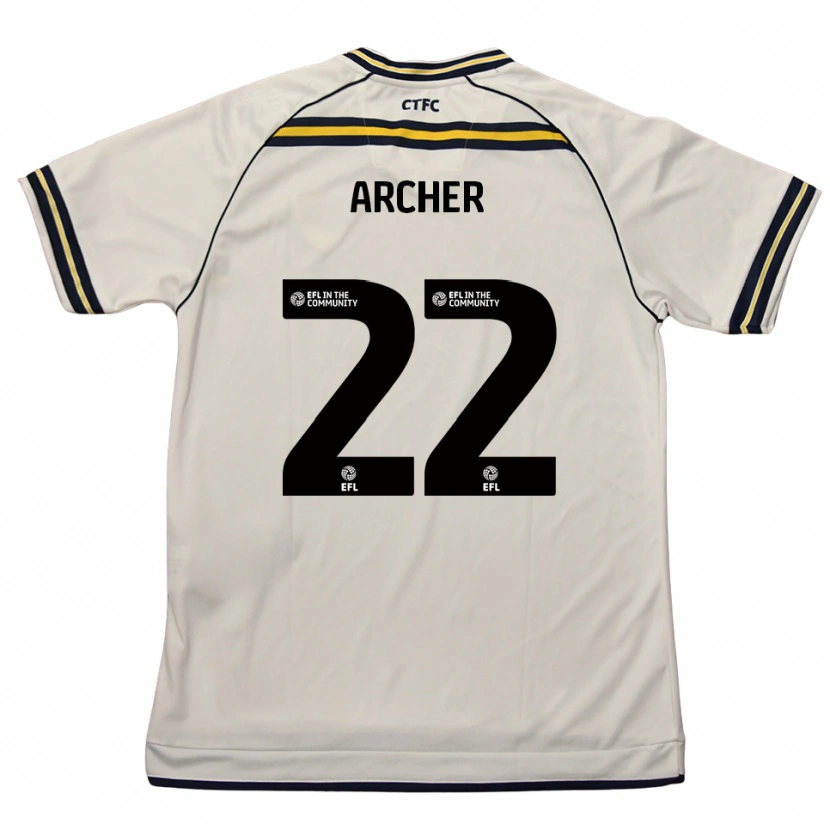Danxen Homme Maillot Ethon Archer #22 Blanc Marine Tenues Extérieur 2025/26 T-Shirt