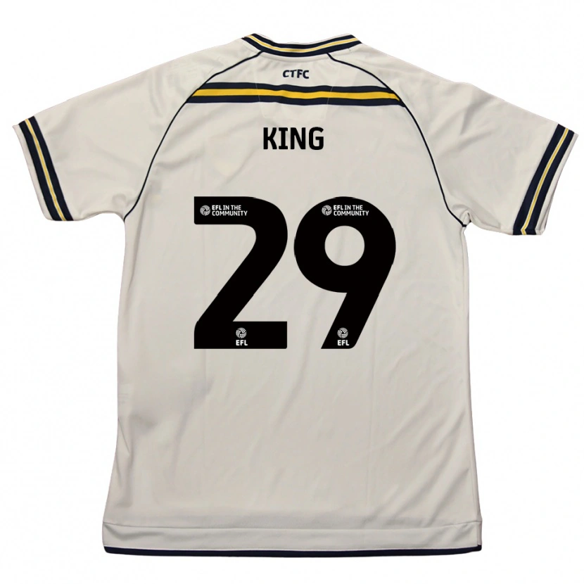 Danxen Homme Maillot Tom King #29 Blanc Marine Tenues Extérieur 2025/26 T-Shirt