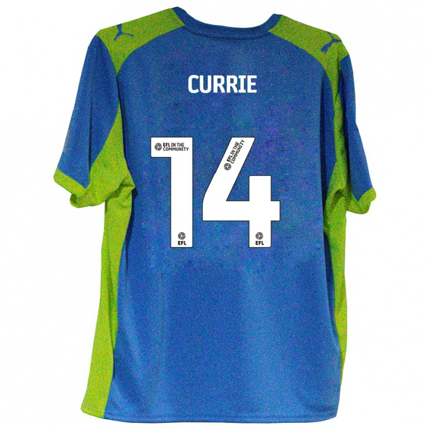 Danxen Homme Maillot Harvey Currie #14 Bleu Ciel Jaune Tenues Extérieur 2025/26 T-Shirt