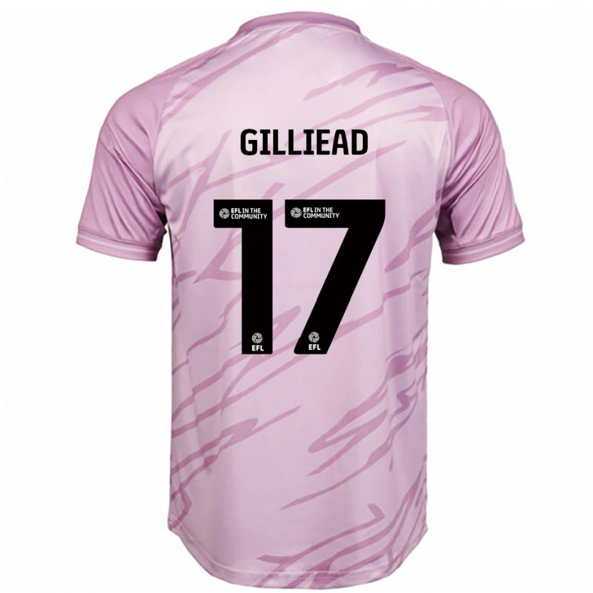 Danxen Homme Maillot Alex Gilliead #17 Rose Noir Tenues Extérieur 2025/26 T-Shirt