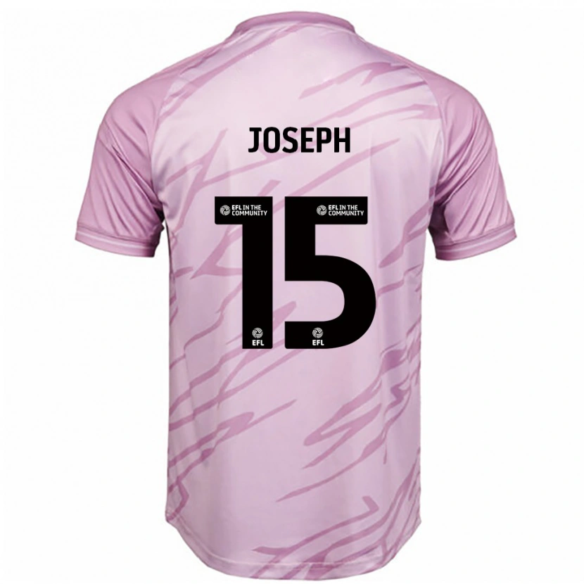 Danxen Homme Maillot Megan Joseph #15 Rose Noir Tenues Extérieur 2025/26 T-Shirt