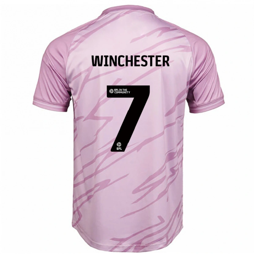 Danxen Homme Maillot Carl Winchester #7 Rose Noir Tenues Extérieur 2025/26 T-Shirt
