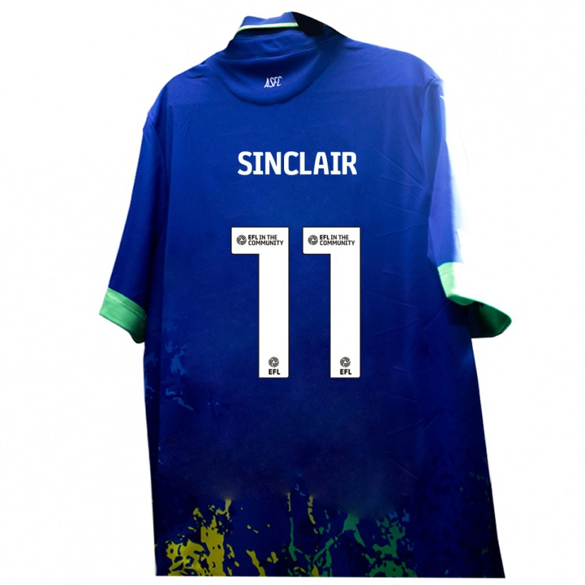 Danxen Homme Maillot Isaac Sinclair #11 Bleu Jaune Tenues Extérieur 2025/26 T-Shirt