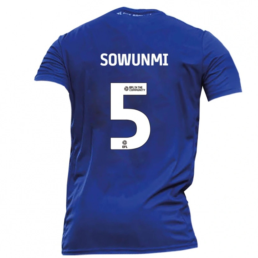 Danxen Homme Maillot Omar Sowunmi #5 Bleu Blanc Tenues Extérieur 2025/26 T-Shirt