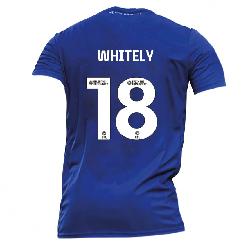 Danxen Homme Maillot Corey Whitely #18 Bleu Blanc Tenues Extérieur 2025/26 T-Shirt