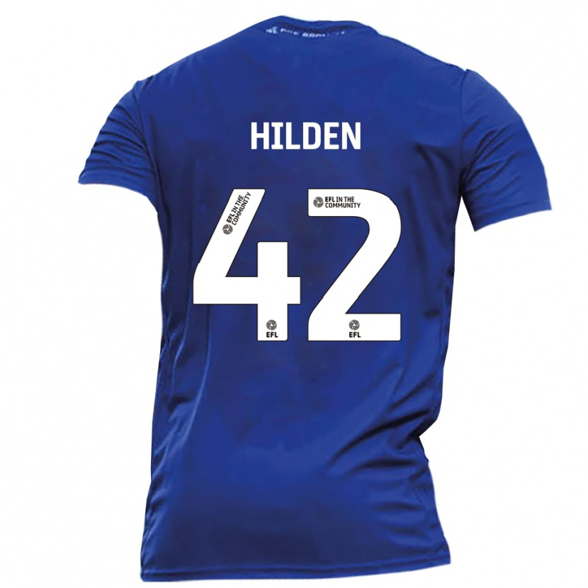 Danxen Homme Maillot Alfie Hilden #42 Bleu Blanc Tenues Extérieur 2025/26 T-Shirt