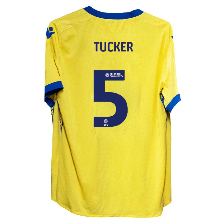 Danxen Homme Maillot Jack Tucker #5 Jaune Bleu Tenues Extérieur 2025/26 T-Shirt