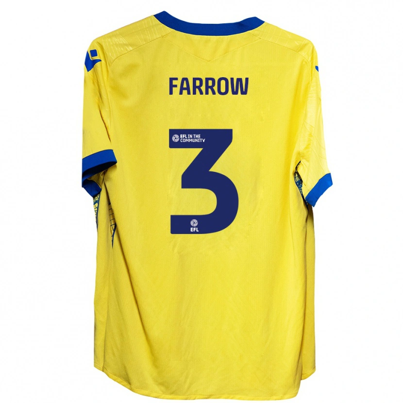 Danxen Homme Maillot Sophie Farrow #3 Jaune Bleu Tenues Extérieur 2025/26 T-Shirt