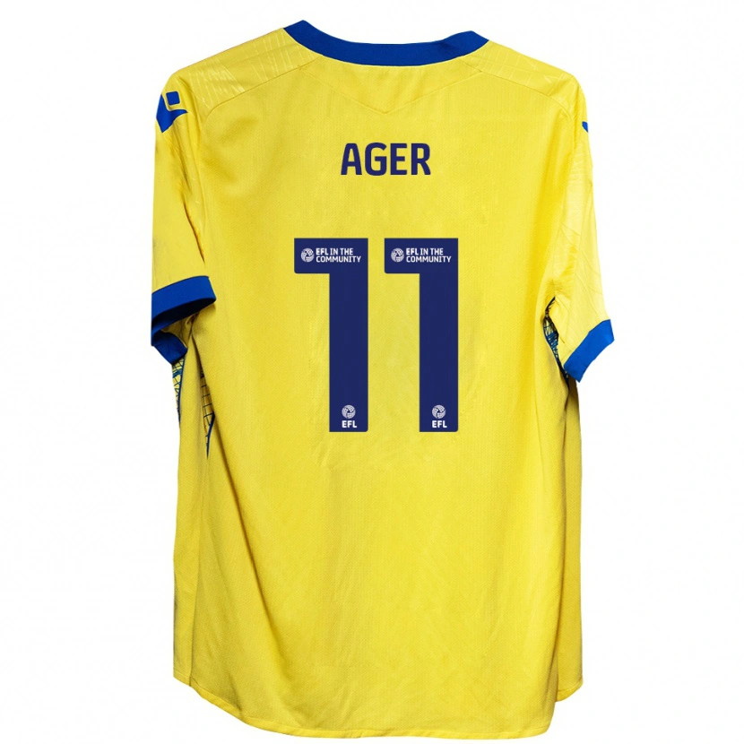 Danxen Homme Maillot Emily Ager #11 Jaune Bleu Tenues Extérieur 2025/26 T-Shirt