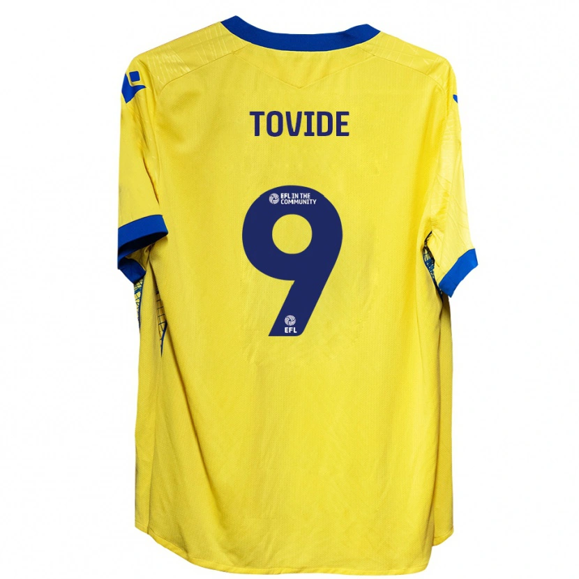 Danxen Homme Maillot Samson Tovide #9 Jaune Bleu Tenues Extérieur 2025/26 T-Shirt
