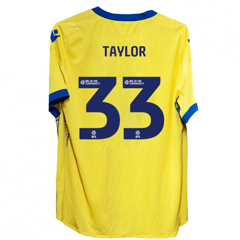 Danxen Homme Maillot Lyle Taylor #33 Jaune Bleu Tenues Extérieur 2025/26 T-Shirt