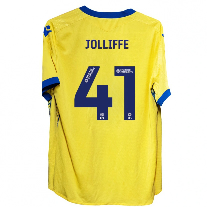 Danxen Homme Maillot Max Jolliffe #41 Jaune Bleu Tenues Extérieur 2025/26 T-Shirt