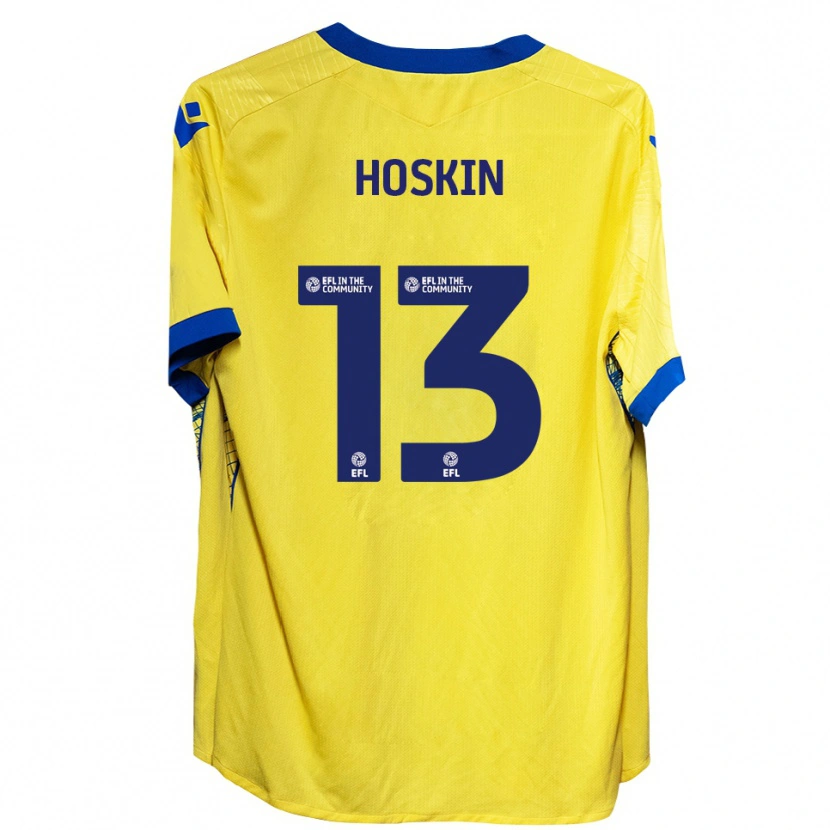 Danxen Homme Maillot Owen Hoskin #13 Jaune Bleu Tenues Extérieur 2025/26 T-Shirt