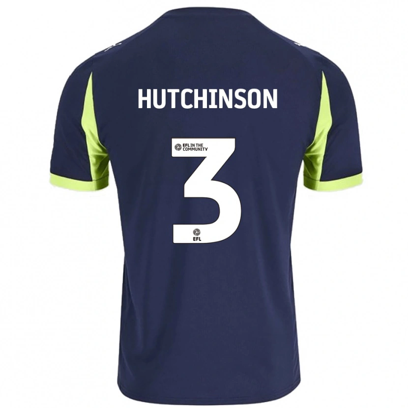 Danxen Homme Maillot Reece Hutchinson #3 Marine Vert Fluorescent Tenues Extérieur 2025/26 T-Shirt