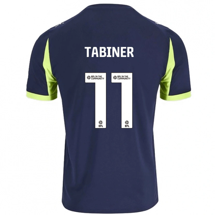 Danxen Homme Maillot Joel Tabiner #11 Marine Vert Fluorescent Tenues Extérieur 2025/26 T-Shirt