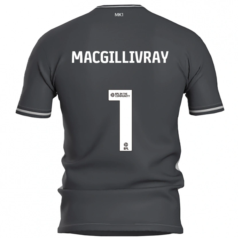 Danxen Homme Maillot Craig Macgillivray #1 Gris Argent Tenues Extérieur 2025/26 T-Shirt