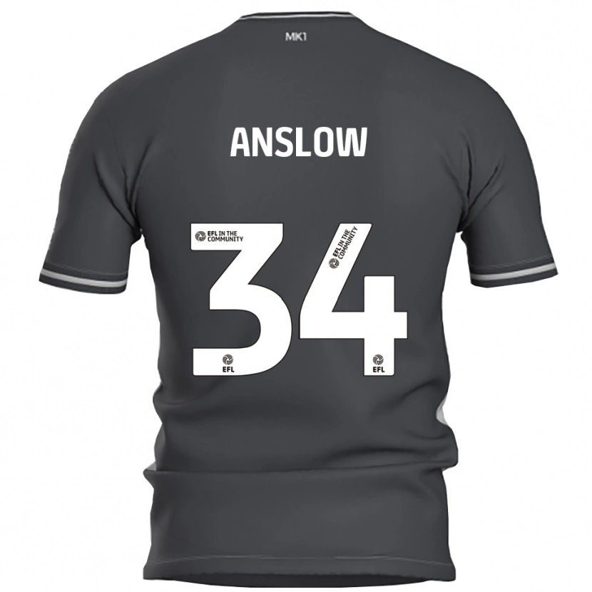 Danxen Homme Maillot Lauren Anslow #34 Gris Argent Tenues Extérieur 2025/26 T-Shirt
