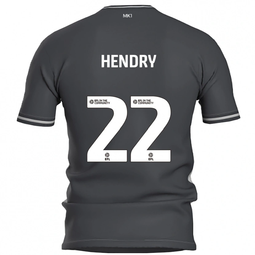 Danxen Homme Maillot Callum Hendry #22 Gris Argent Tenues Extérieur 2025/26 T-Shirt