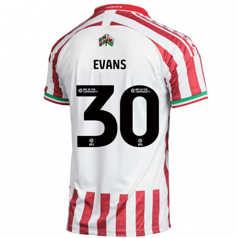 Danxen Homme Maillot Corey Evans #30 Rouge Blanc Tenues Extérieur 2025/26 T-Shirt