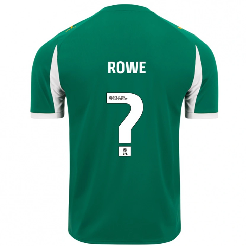 Danxen Homme Maillot Adam Rowe #0 Vert Blanc Tenues Extérieur 2025/26 T-Shirt