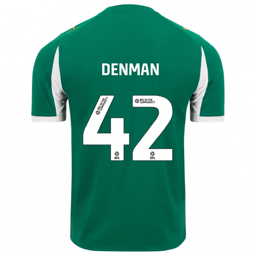 Danxen Homme Maillot Zac Denman #42 Vert Blanc Tenues Extérieur 2025/26 T-Shirt