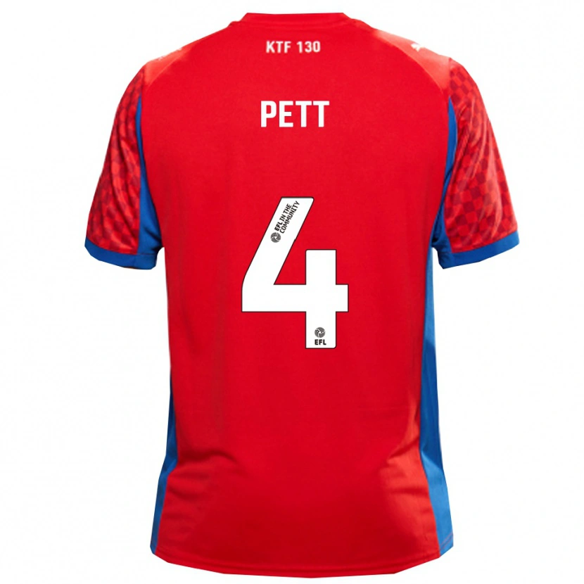 Danxen Homme Maillot Tom Pett #4 Rouge Bleu Tenues Extérieur 2025/26 T-Shirt