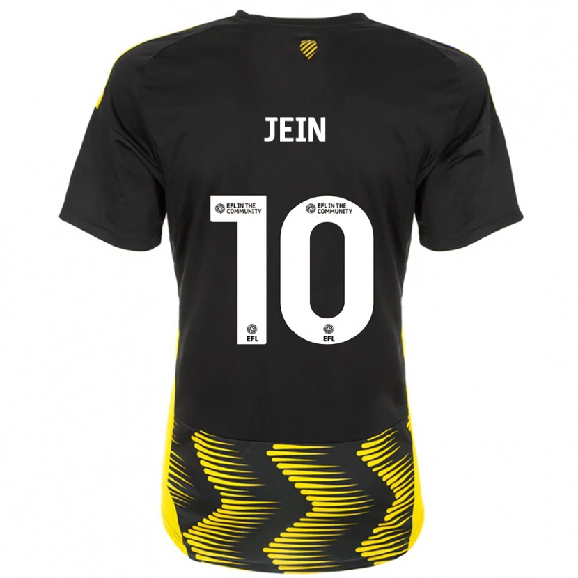 Danxen Homme Maillot Shaunna Jein #10 Noir Jaune Tenues Extérieur 2025/26 T-Shirt