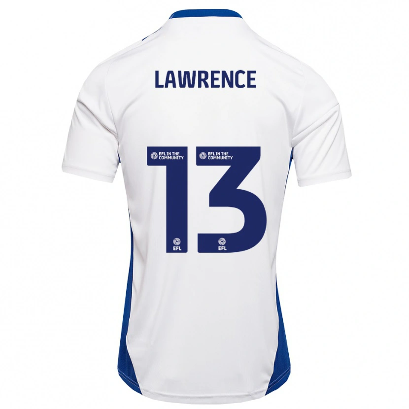 Danxen Homme Maillot Charlie Lawrence #13 Blanc Bleu Tenues Extérieur 2025/26 T-Shirt