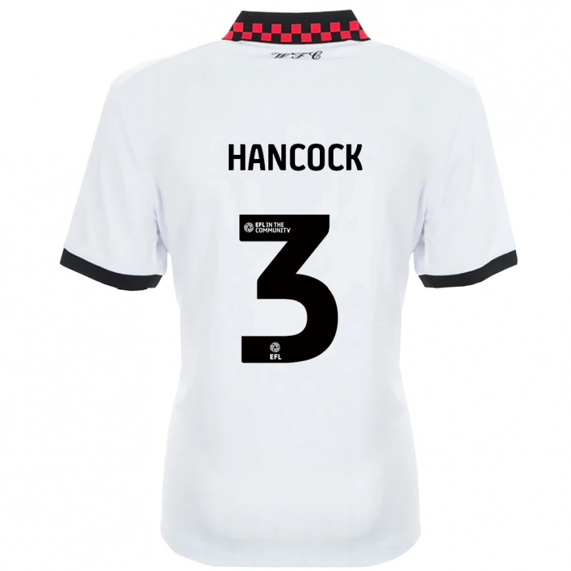 Danxen Homme Maillot Mason Hancock #3 Blanc Noir Tenues Extérieur 2025/26 T-Shirt