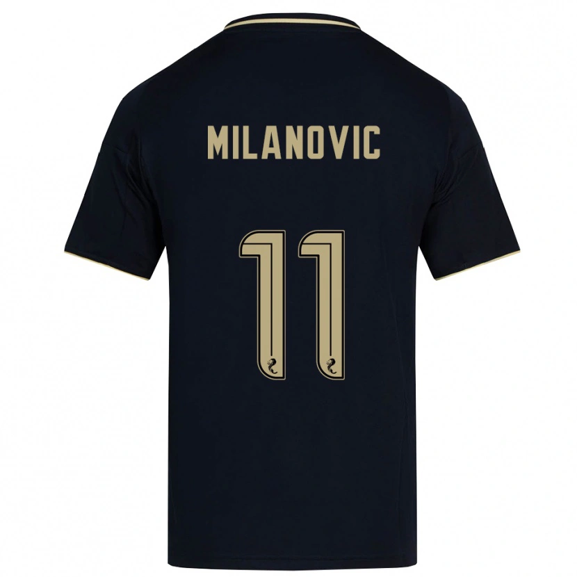 Danxen Homme Maillot Nicolas Milanovic #11 Marine Or Tenues Extérieur 2025/26 T-Shirt