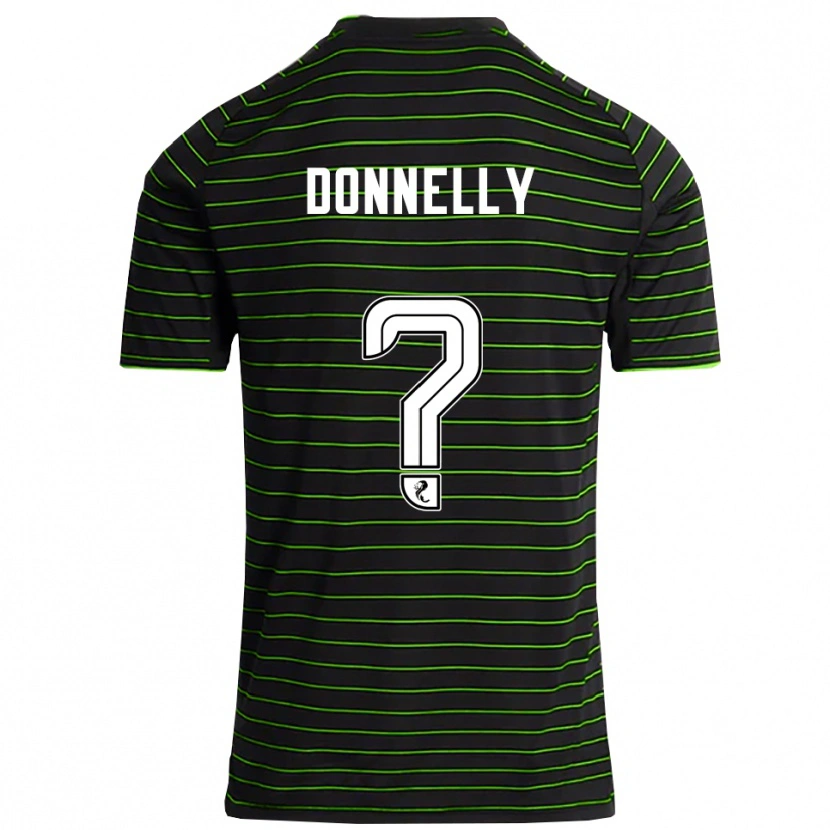 Danxen Homme Maillot Jacob Donnelly #0 Noir Vert Tenues Extérieur 2025/26 T-Shirt