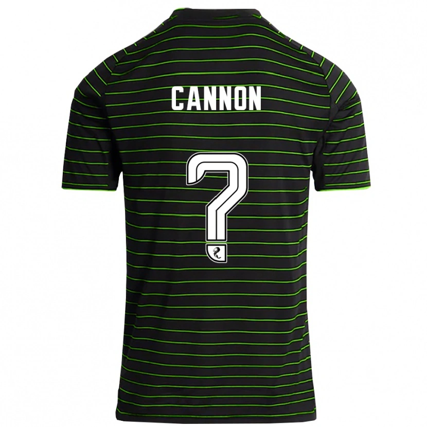 Danxen Homme Maillot Aidan Cannon #0 Noir Vert Tenues Extérieur 2025/26 T-Shirt