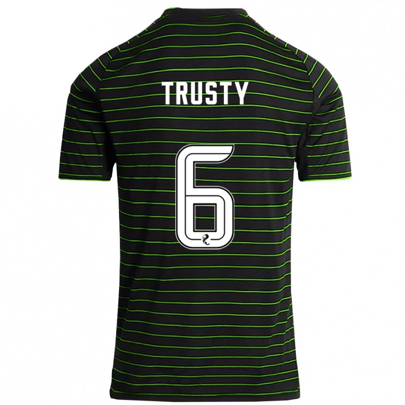 Danxen Homme Maillot Auston Trusty #6 Noir Vert Tenues Extérieur 2025/26 T-Shirt