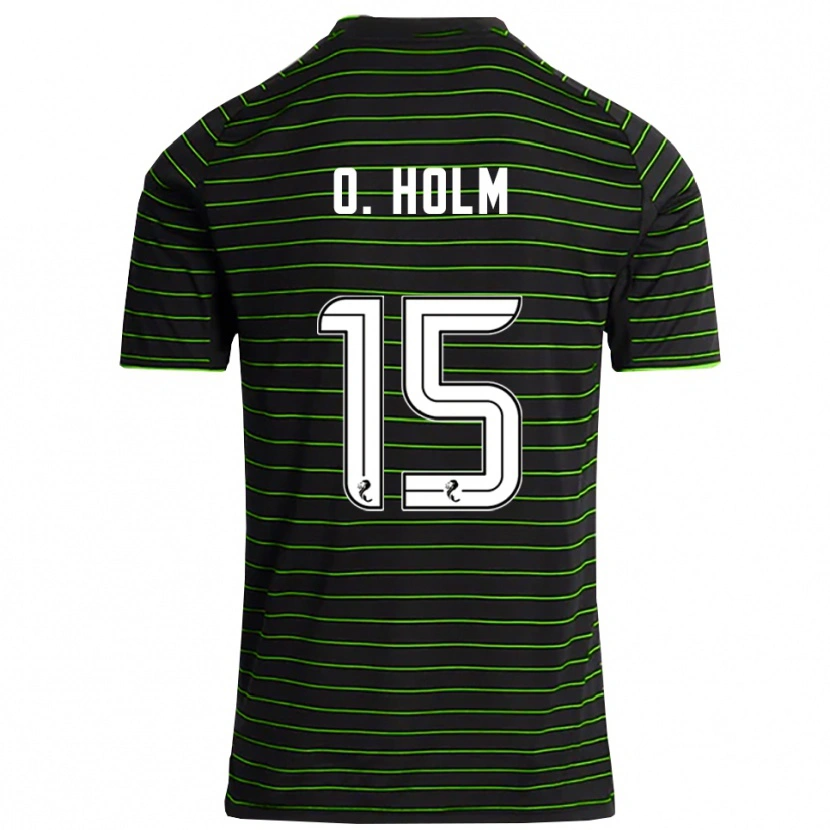 Danxen Homme Maillot Odin Thiago Holm #15 Noir Vert Tenues Extérieur 2025/26 T-Shirt