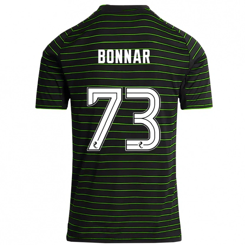 Danxen Homme Maillot Jude Bonnar #73 Noir Vert Tenues Extérieur 2025/26 T-Shirt