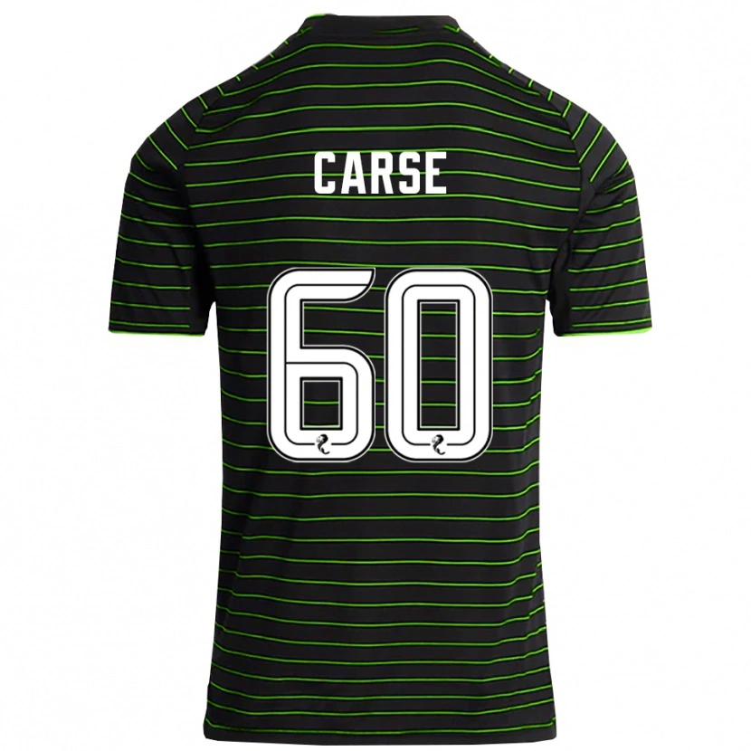 Danxen Homme Maillot Mackenzie Carse #60 Noir Vert Tenues Extérieur 2025/26 T-Shirt