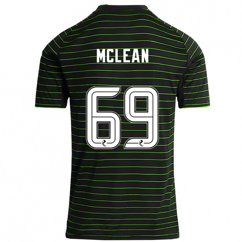 Danxen Homme Maillot Kai Mclean #69 Noir Vert Tenues Extérieur 2025/26 T-Shirt
