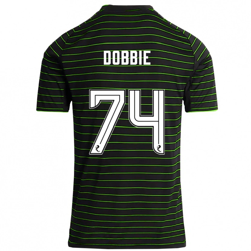 Danxen Homme Maillot Lewis Dobbie #74 Noir Vert Tenues Extérieur 2025/26 T-Shirt