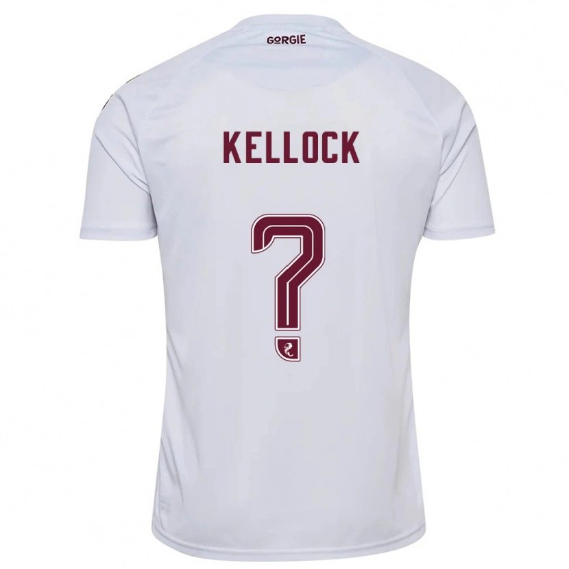 Danxen Homme Maillot Peter Kellock #0 Blanc Bordeaux Tenues Extérieur 2025/26 T-Shirt