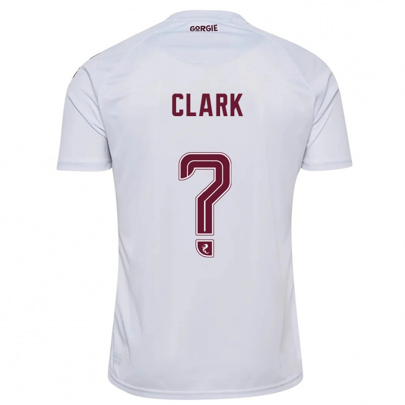 Danxen Homme Maillot Allan Clark #0 Blanc Bordeaux Tenues Extérieur 2025/26 T-Shirt