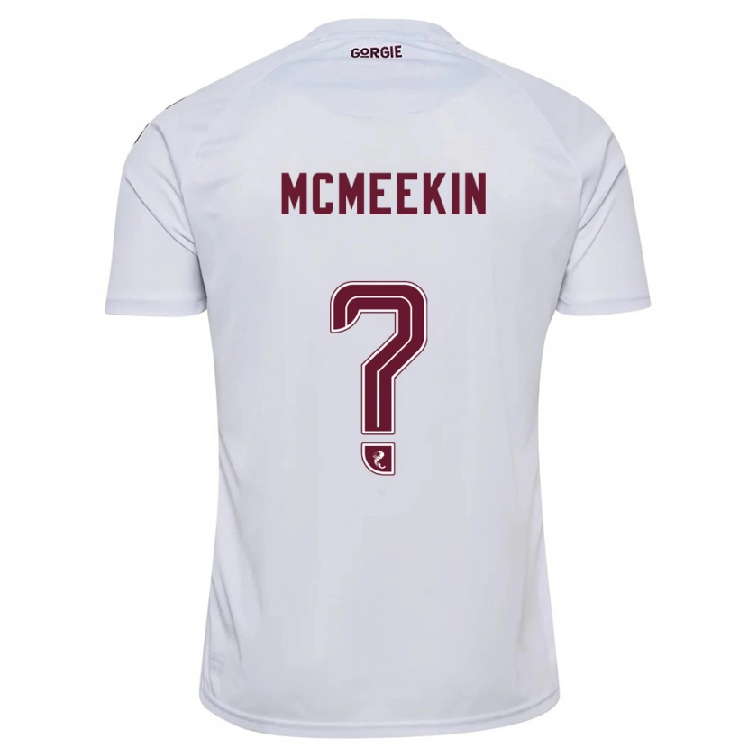Danxen Homme Maillot Keir Mcmeekin #0 Blanc Bordeaux Tenues Extérieur 2025/26 T-Shirt