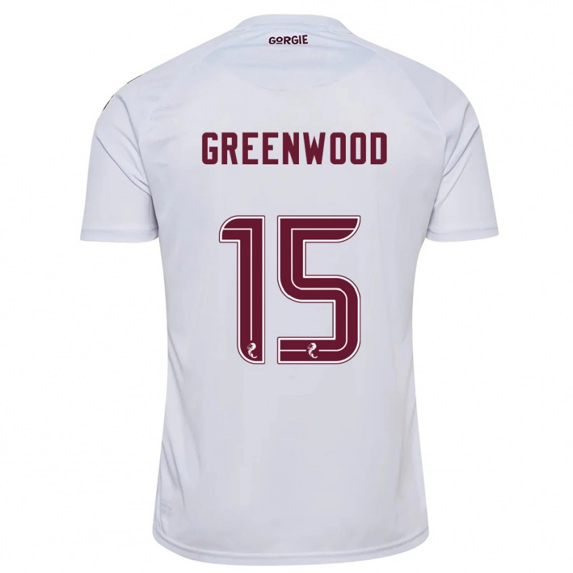Danxen Homme Maillot Brodie Greenwood #15 Blanc Bordeaux Tenues Extérieur 2025/26 T-Shirt