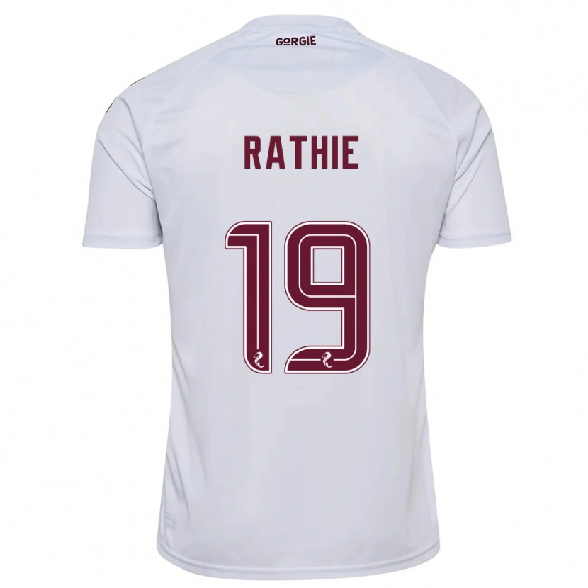 Danxen Homme Maillot Luke Rathie #19 Blanc Bordeaux Tenues Extérieur 2025/26 T-Shirt