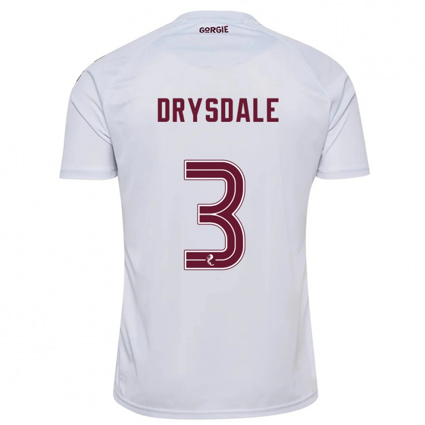 Danxen Homme Maillot Ethan Drysdale #3 Blanc Bordeaux Tenues Extérieur 2025/26 T-Shirt