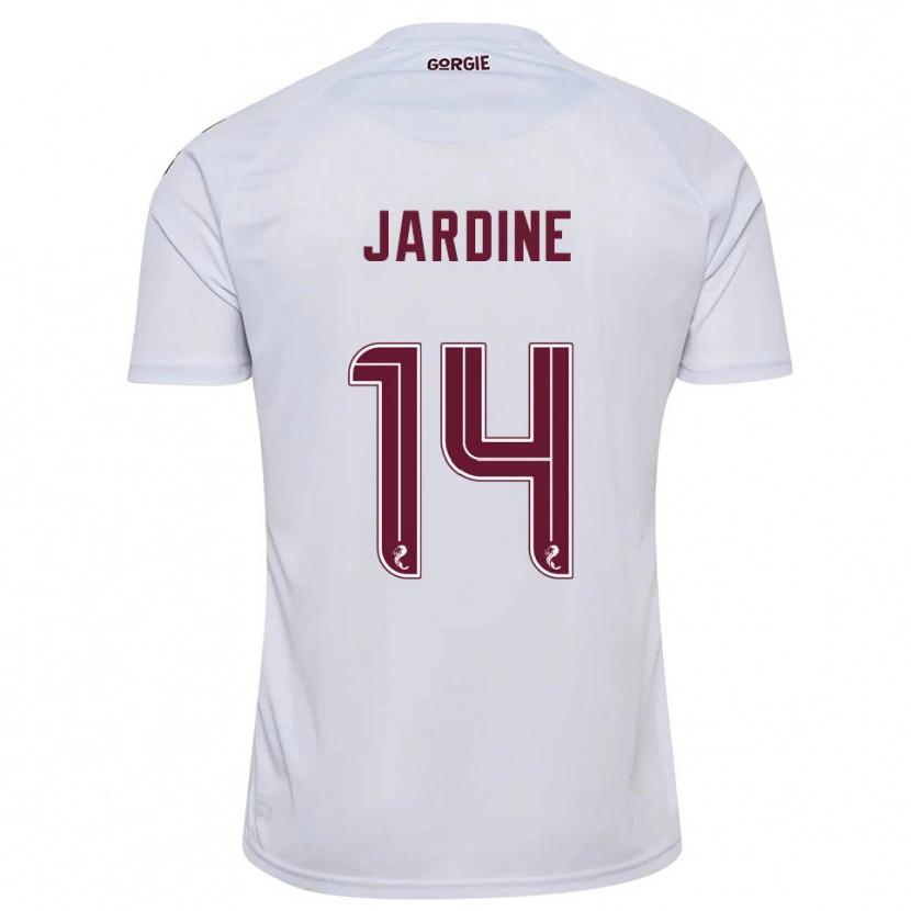 Danxen Homme Maillot Kayla Jardine #14 Blanc Bordeaux Tenues Extérieur 2025/26 T-Shirt