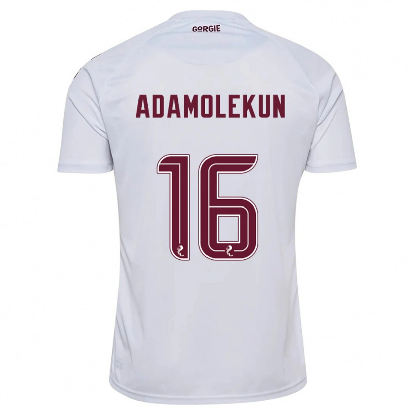 Danxen Homme Maillot Olufolasade Adamolekun #16 Blanc Bordeaux Tenues Extérieur 2025/26 T-Shirt