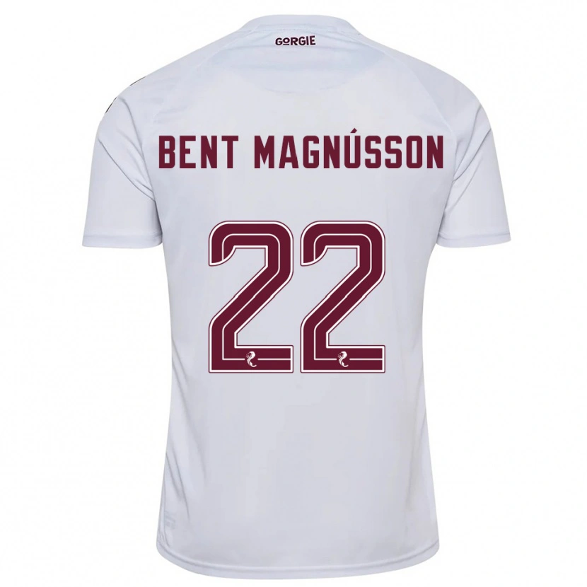 Danxen Homme Maillot Tómas Bent Magnússon #22 Blanc Bordeaux Tenues Extérieur 2025/26 T-Shirt