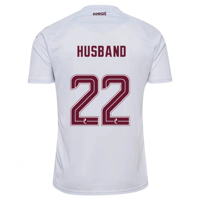 Danxen Homme Maillot Jessica Husband #22 Blanc Bordeaux Tenues Extérieur 2025/26 T-Shirt